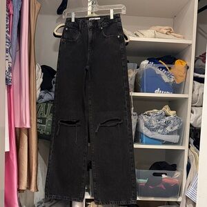 Garage Black Distressed Jeans
